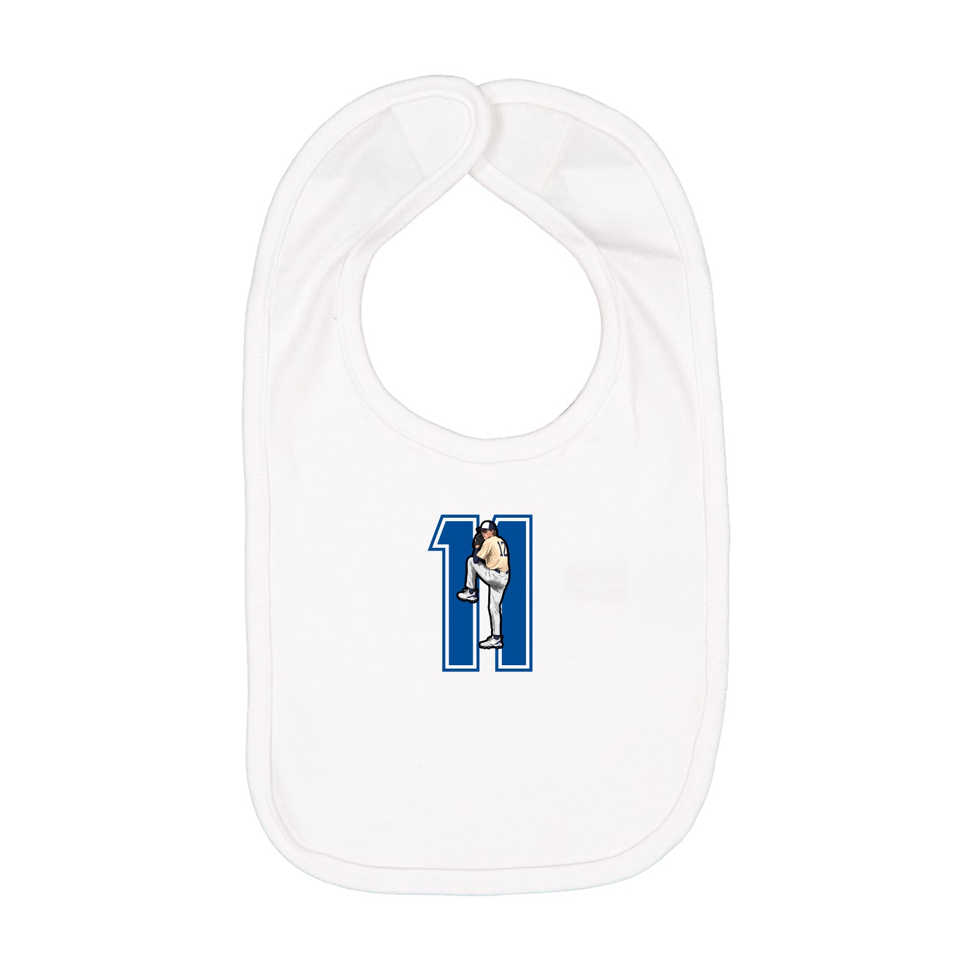 Infant Bib — Number in White