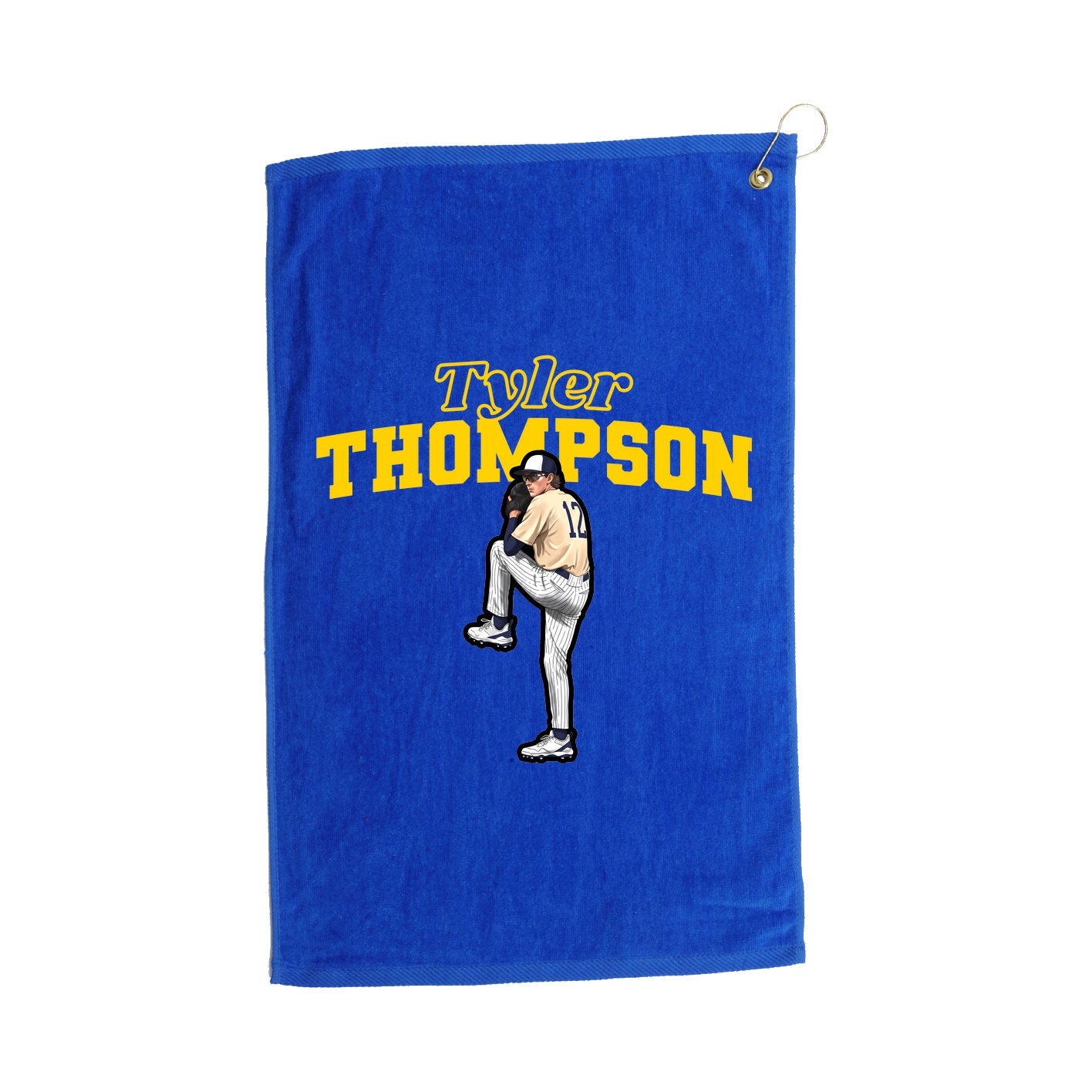Golf Towel — Name Arch in Royal
