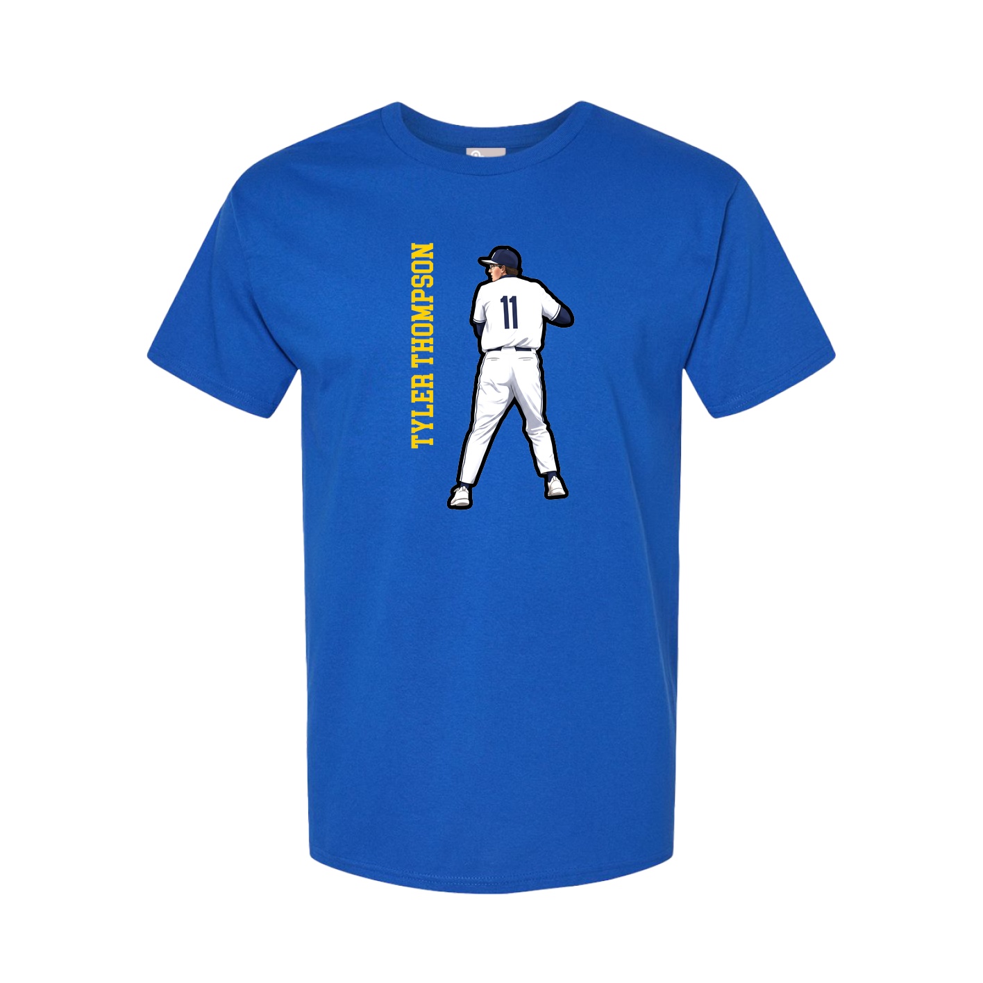 Tee — Name Vertical in Royal