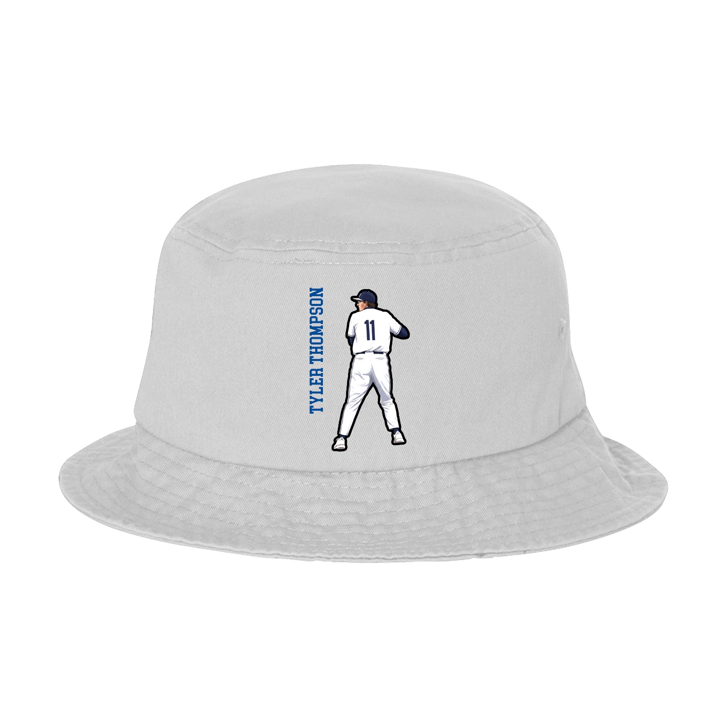 Bucket Cap — Name Vertical in White