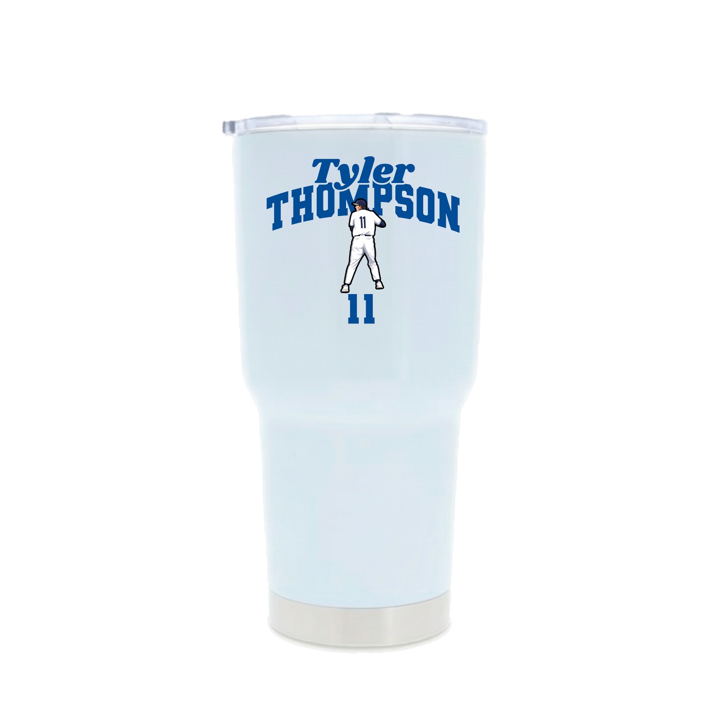 30oz Stainless Steel Tumbler — Signature Arch in White
