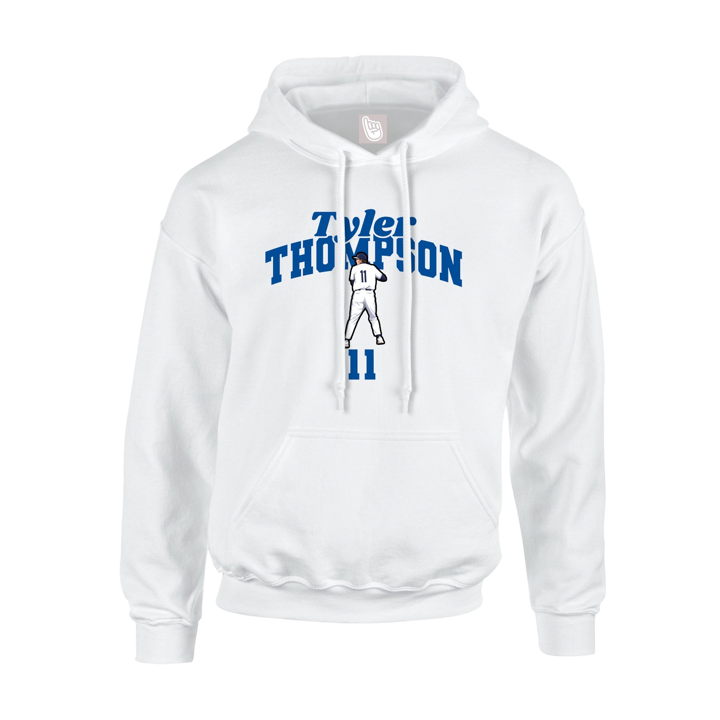 Youth Hoodie — Signature Arch in White