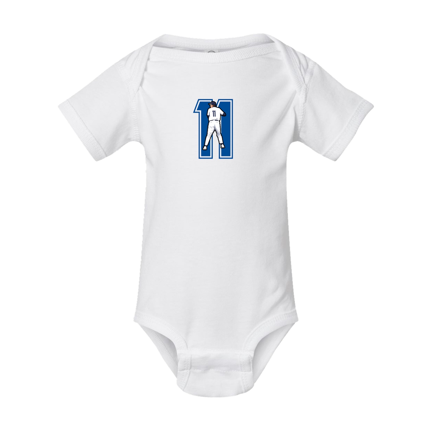 Baby Onesie — Number in White