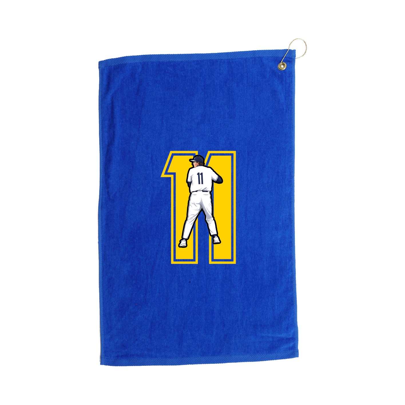 Golf Towel — Number in Royal