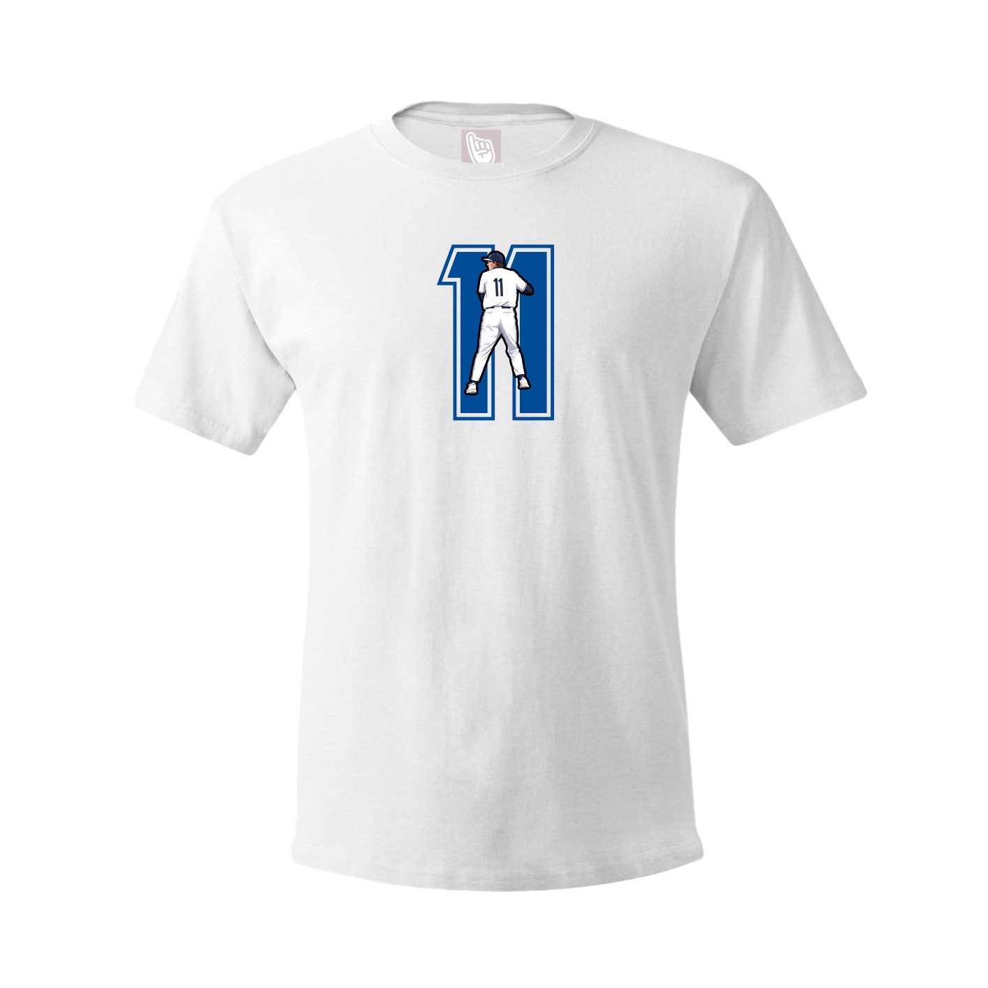 Youth Tee — Number in White