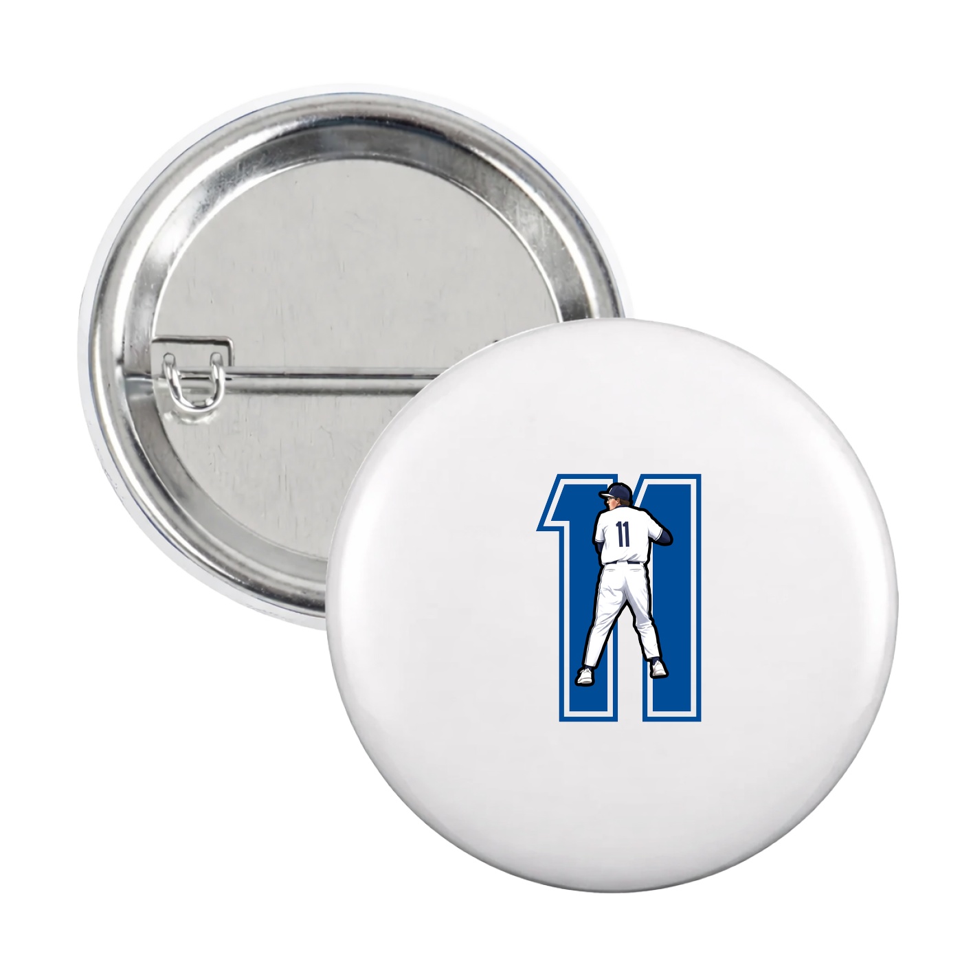 Game Day Button — Number in White