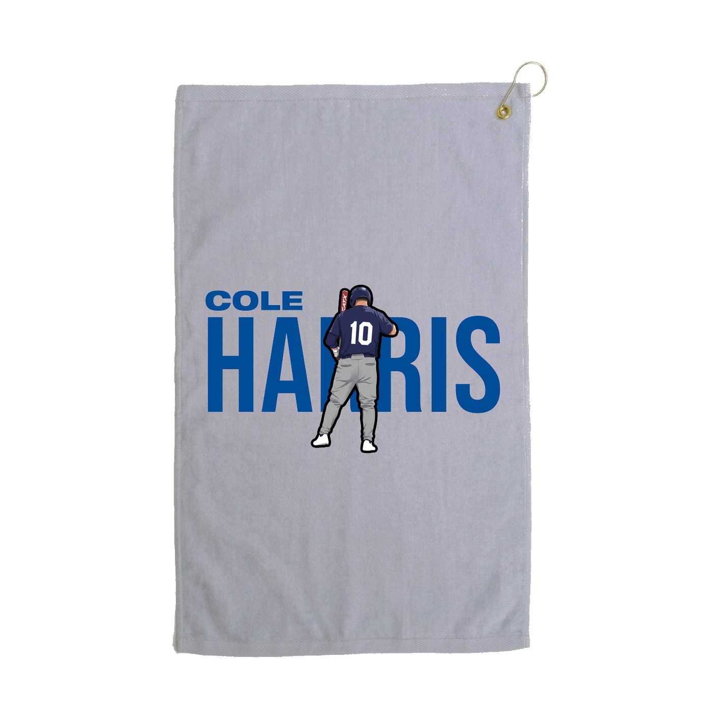 Golf Towel — Player Name in Grey