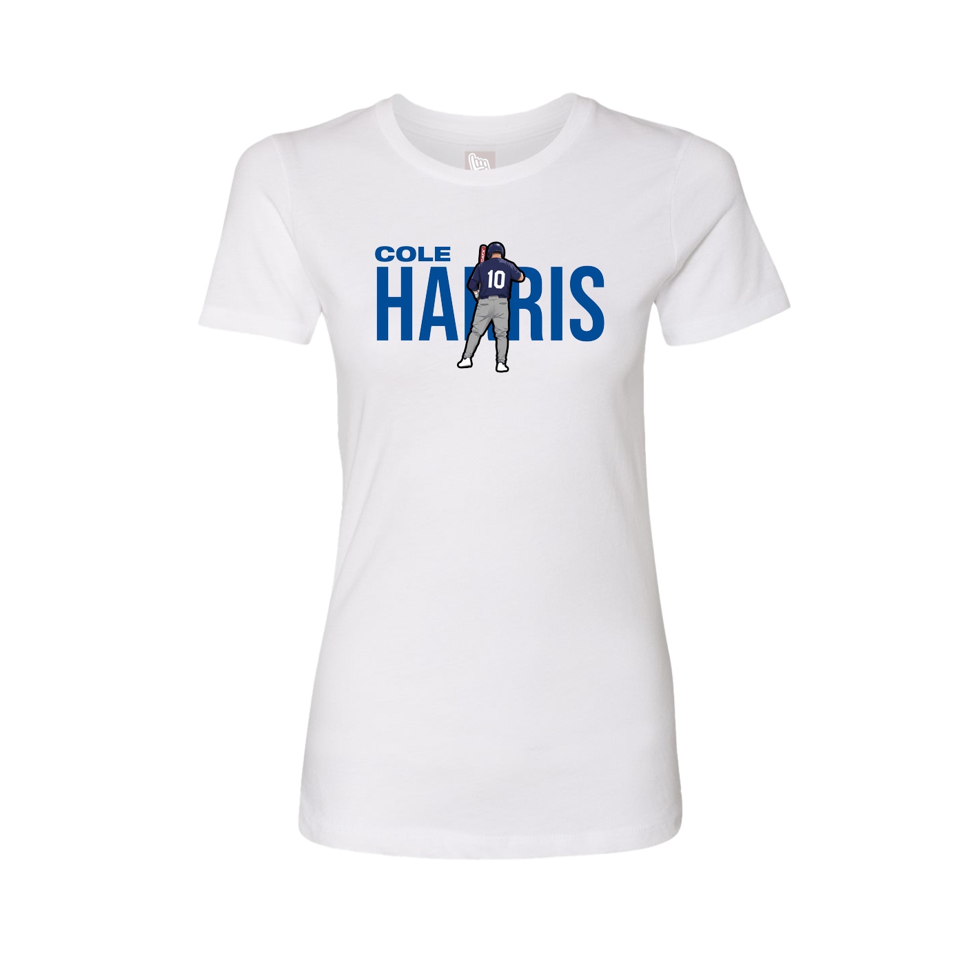 Fitted Women's Tee — Player Name in White