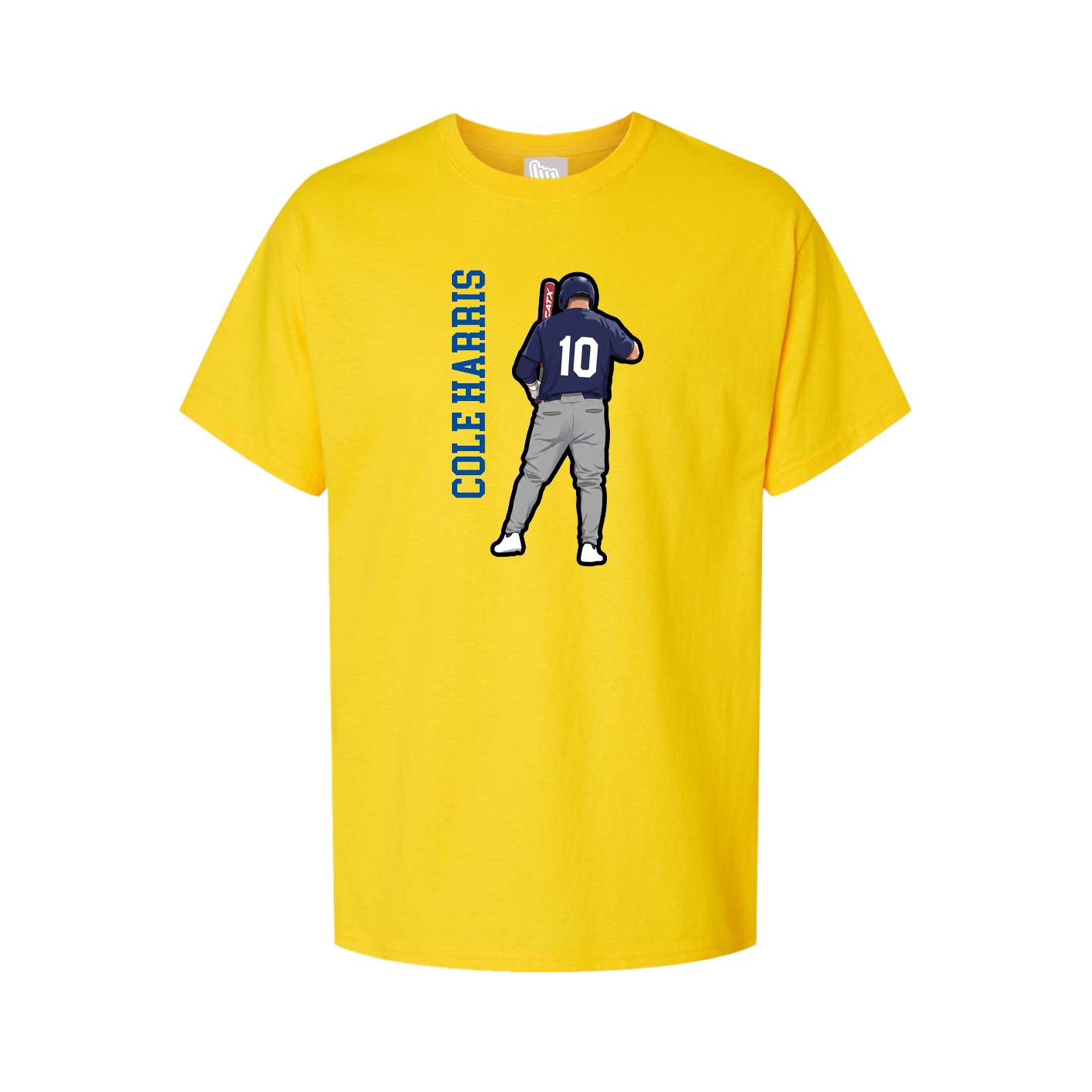 Youth Tee — Name Vertical in Gold