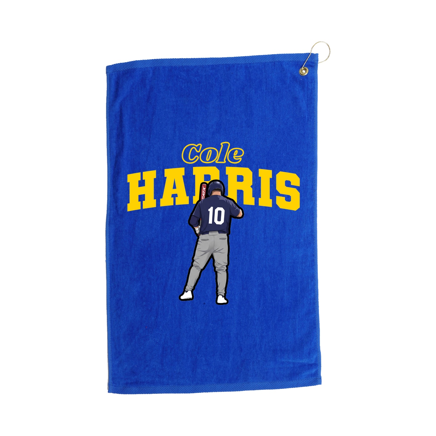 Golf Towel — Name Arch in Royal