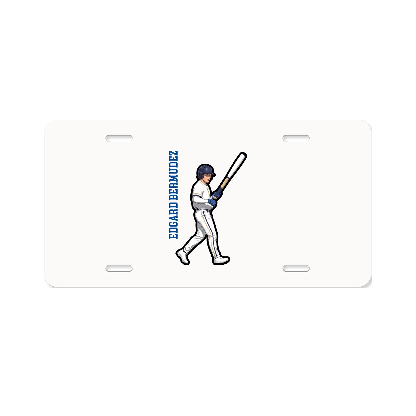 License Plate — Name Vertical in Classic