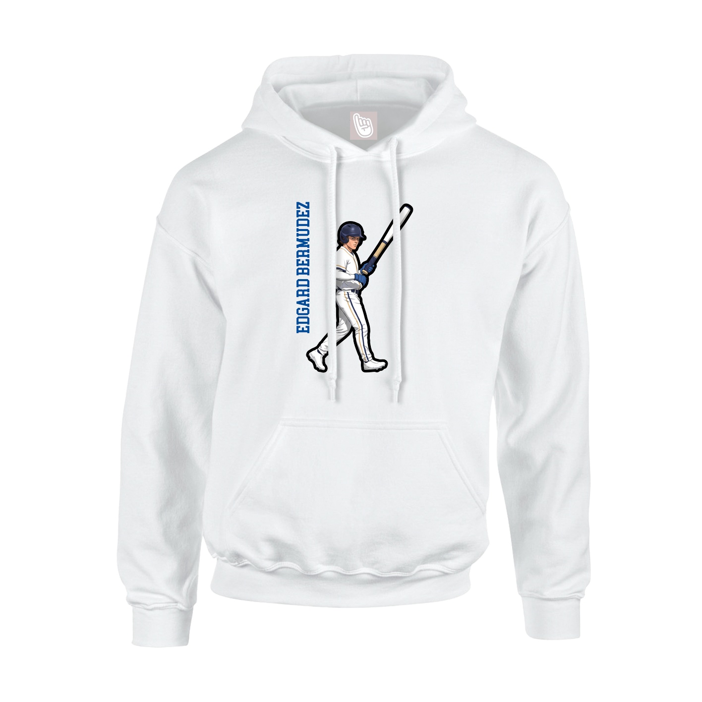 Youth Hoodie — Name Vertical in White