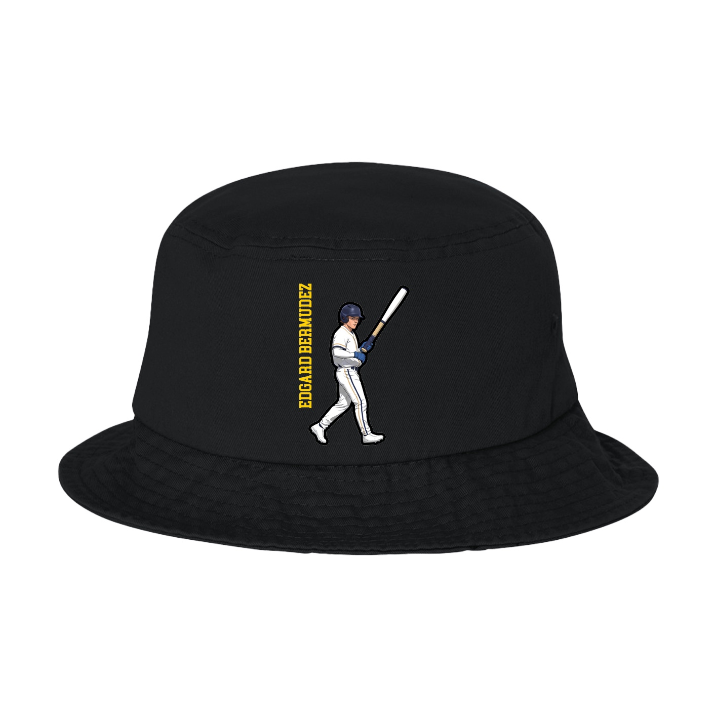 Bucket Cap — Name Vertical in Black