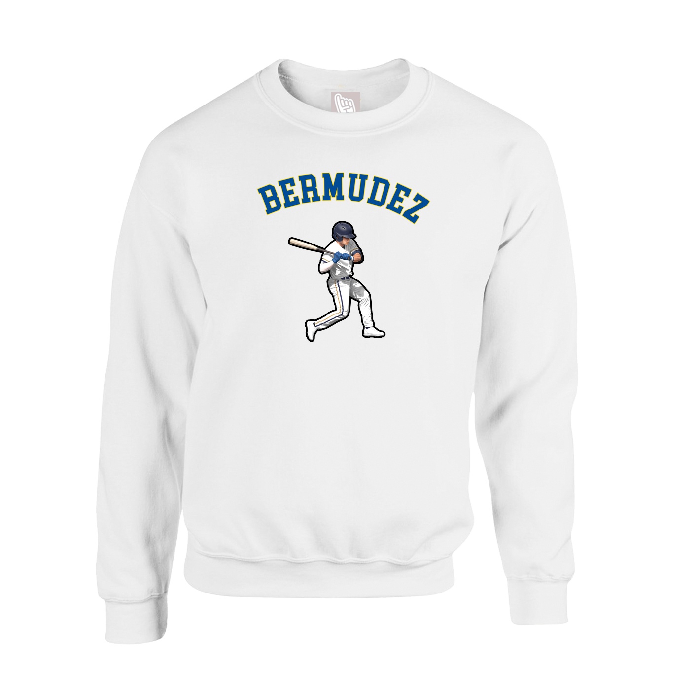 Fleece Crew — Shirsey Arch in White