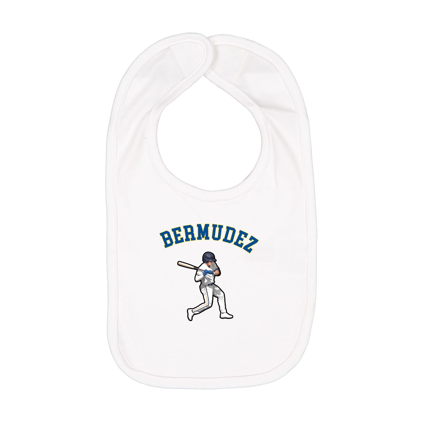 Infant Bib — Shirsey Arch in White