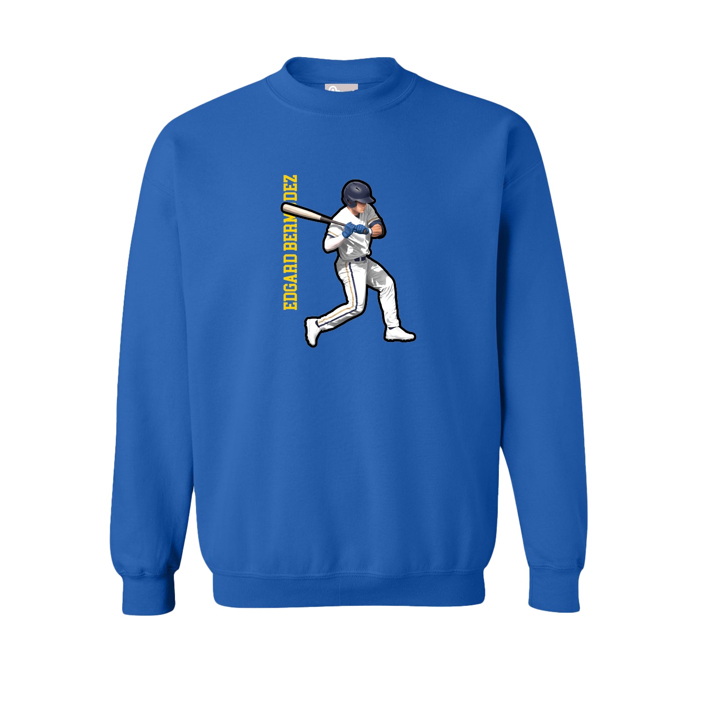 Fleece Crew — Name Vertical in Royal