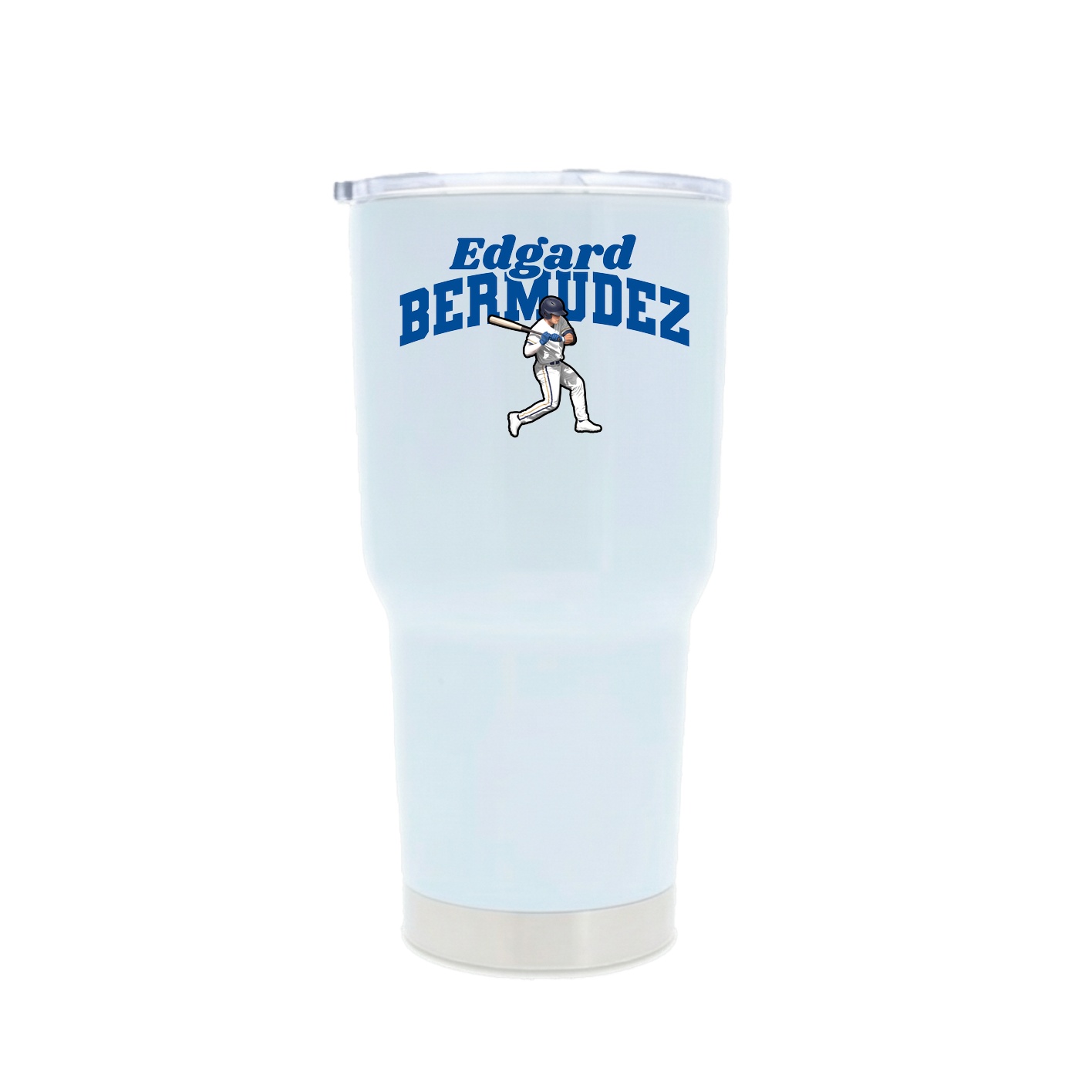30oz Stainless Steel Tumbler — Signature Arch in White
