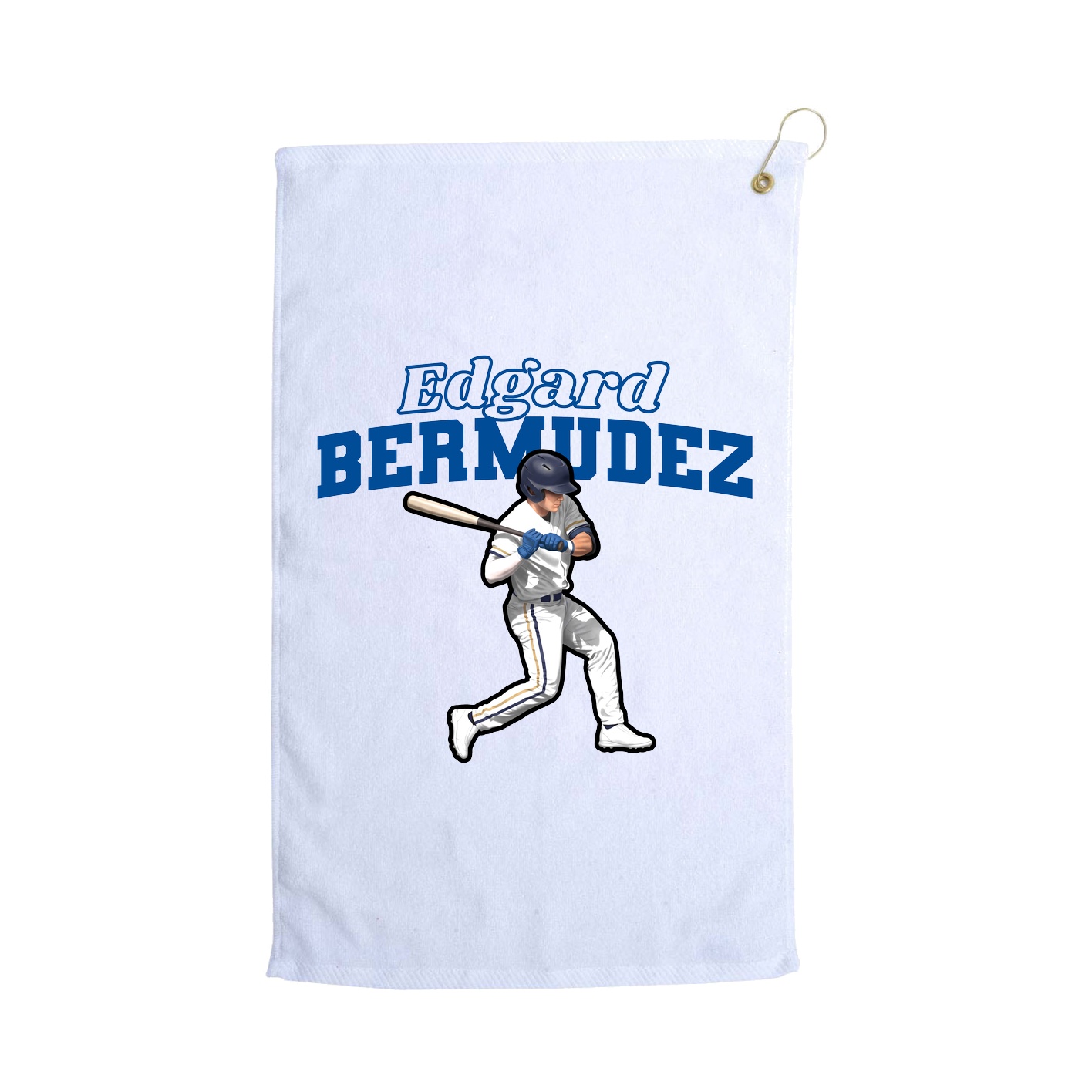 Golf Towel — Name Arch in White