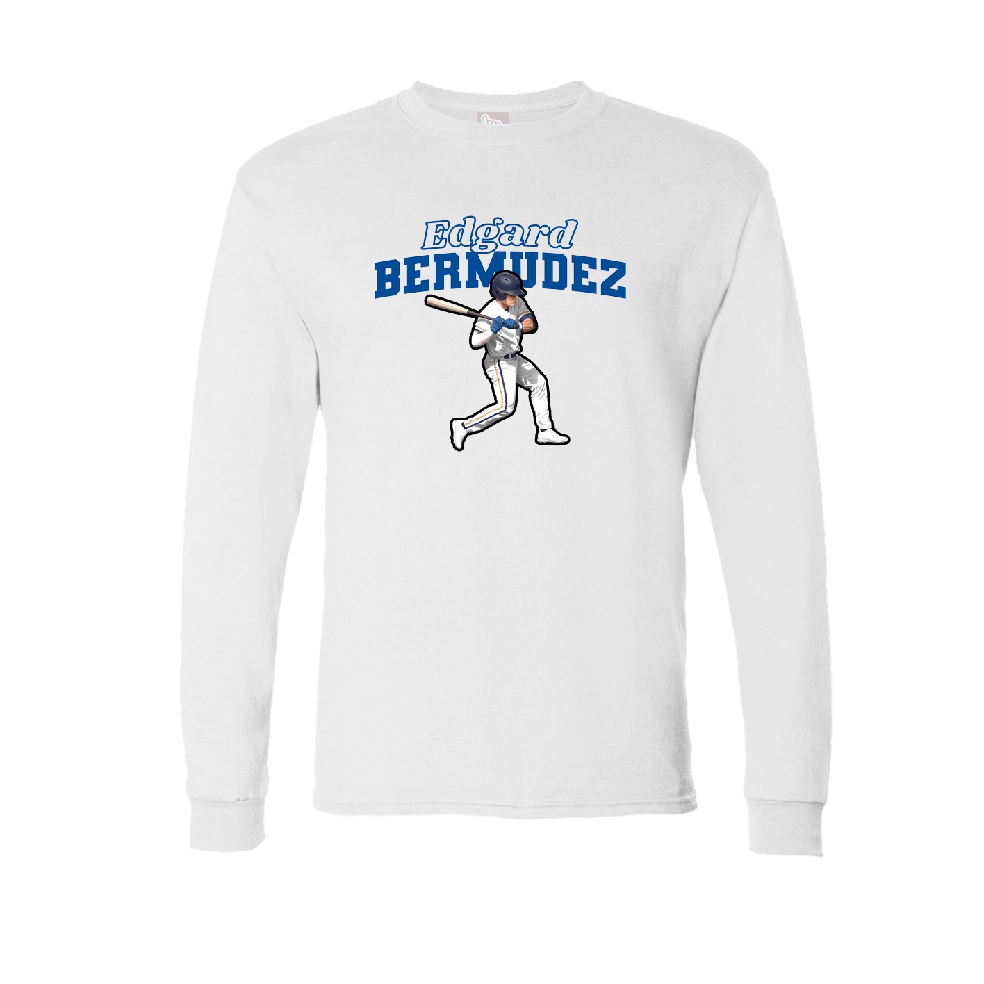 Long Sleeve Tee — Name Arch in White