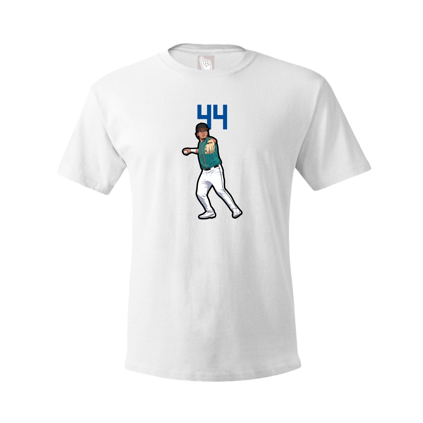 Youth Tee — Number Top in White