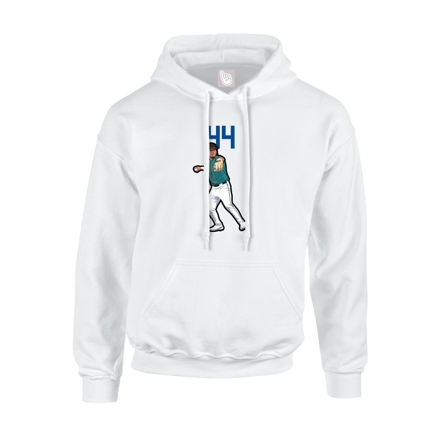 Youth Hoodie — Number Top in White