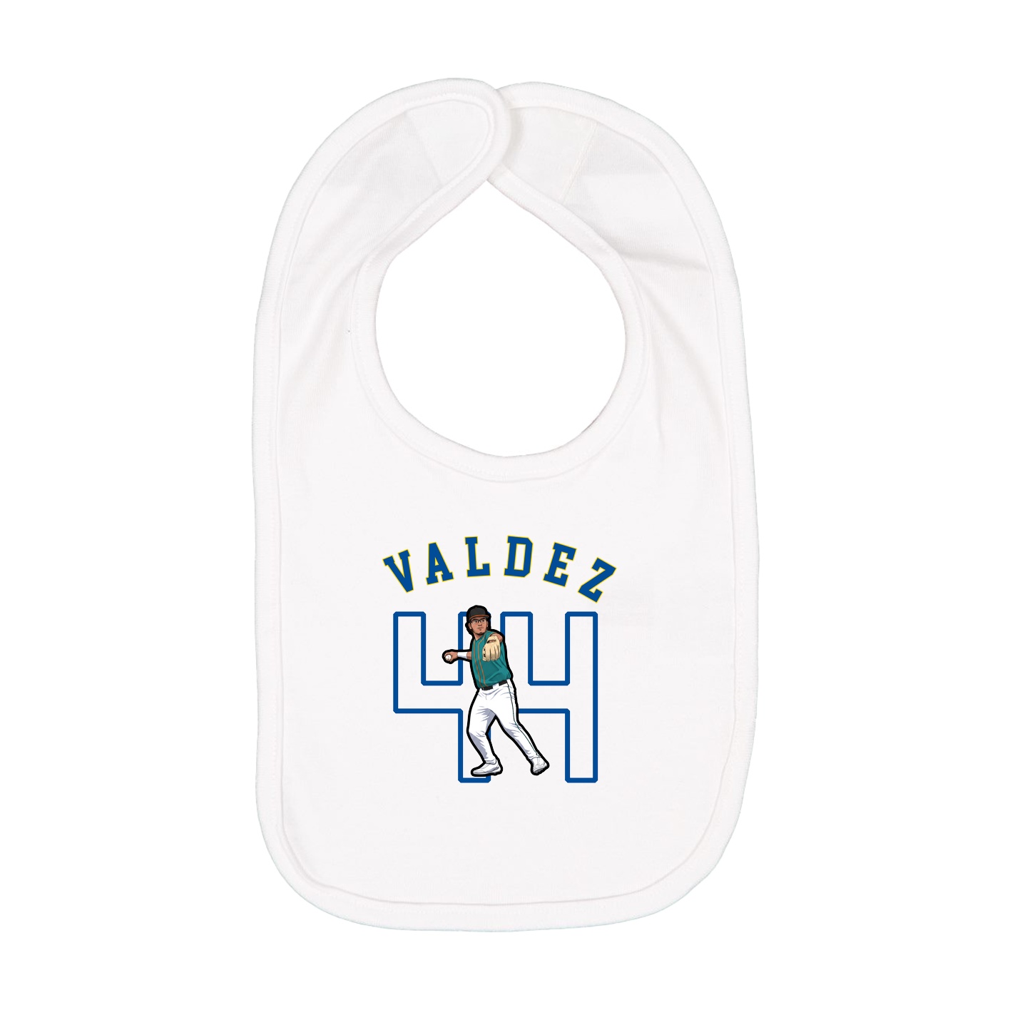 Infant Bib — Shirsey Arch in White
