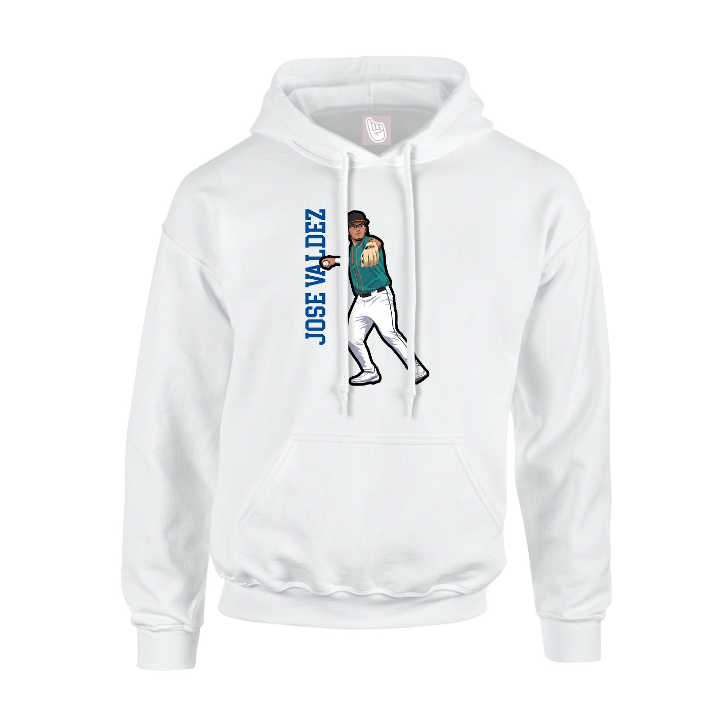 Youth Hoodie — Name Vertical in White