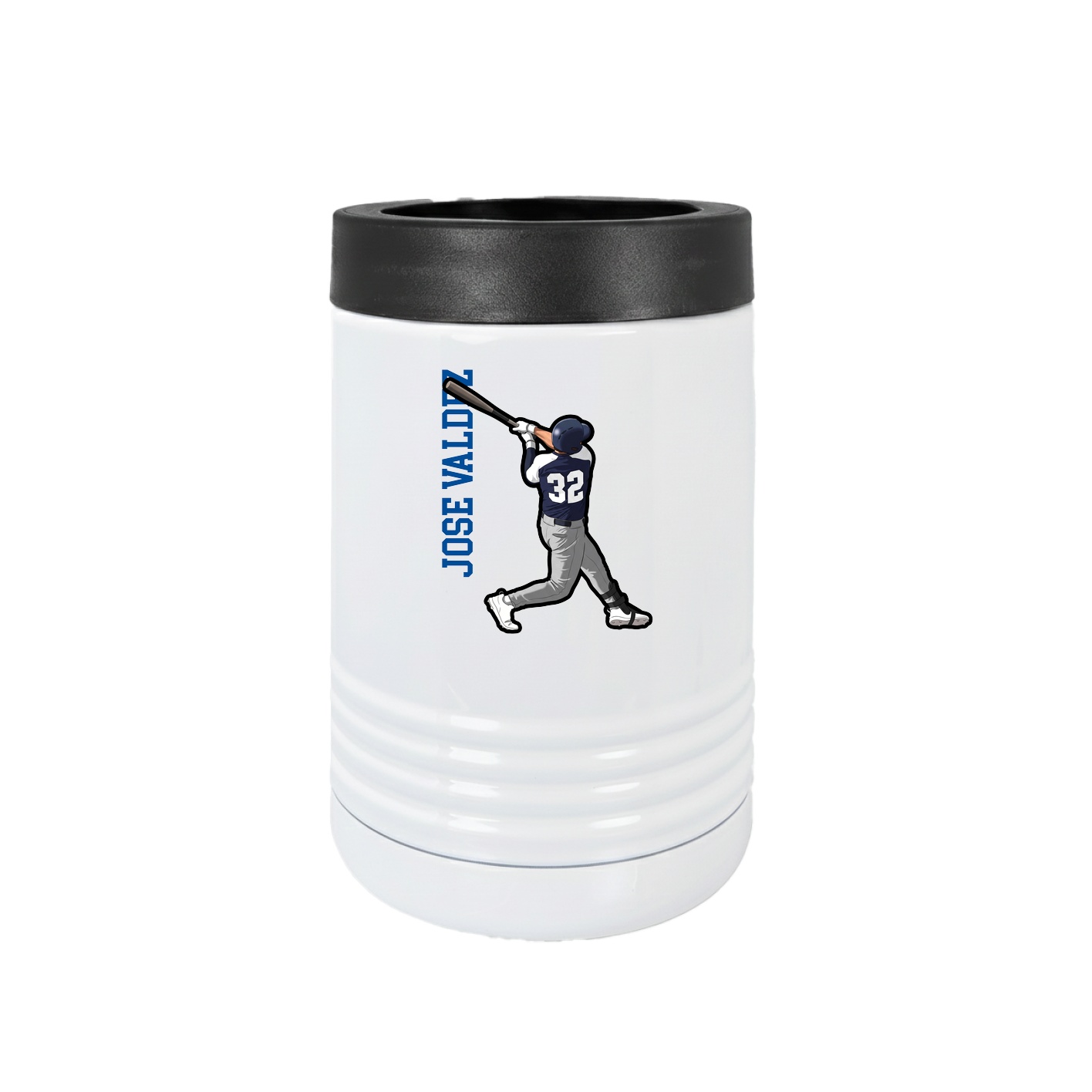 Beverage Holder — Name Vertical in White
