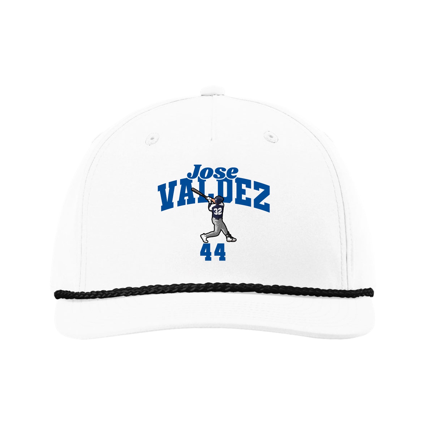 Five-Panel Classic Rope Cap — Signature Arch in White