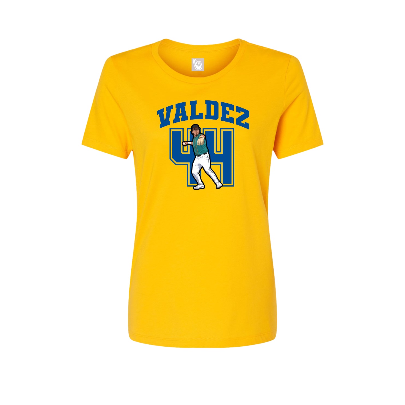 Fitted Women's Tee — Number in Gold