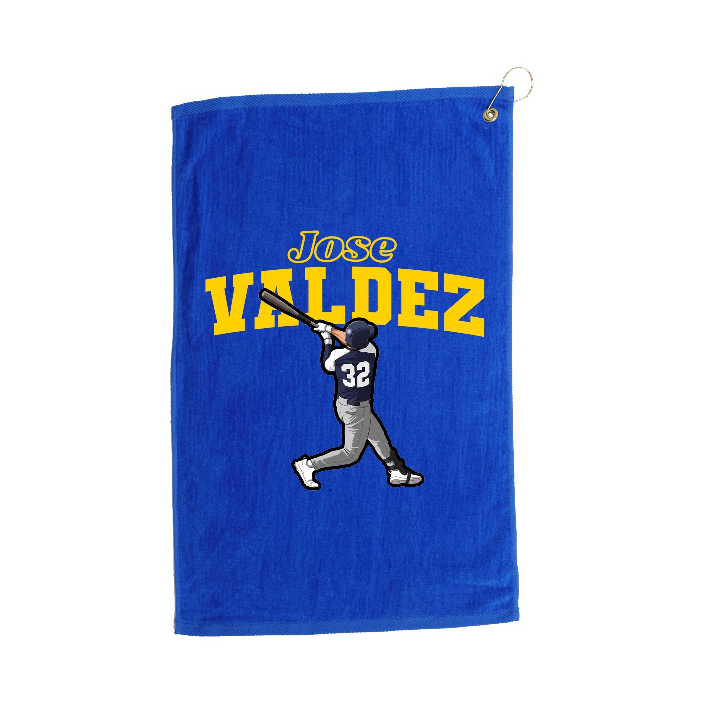 Golf Towel — Name Arch in Royal