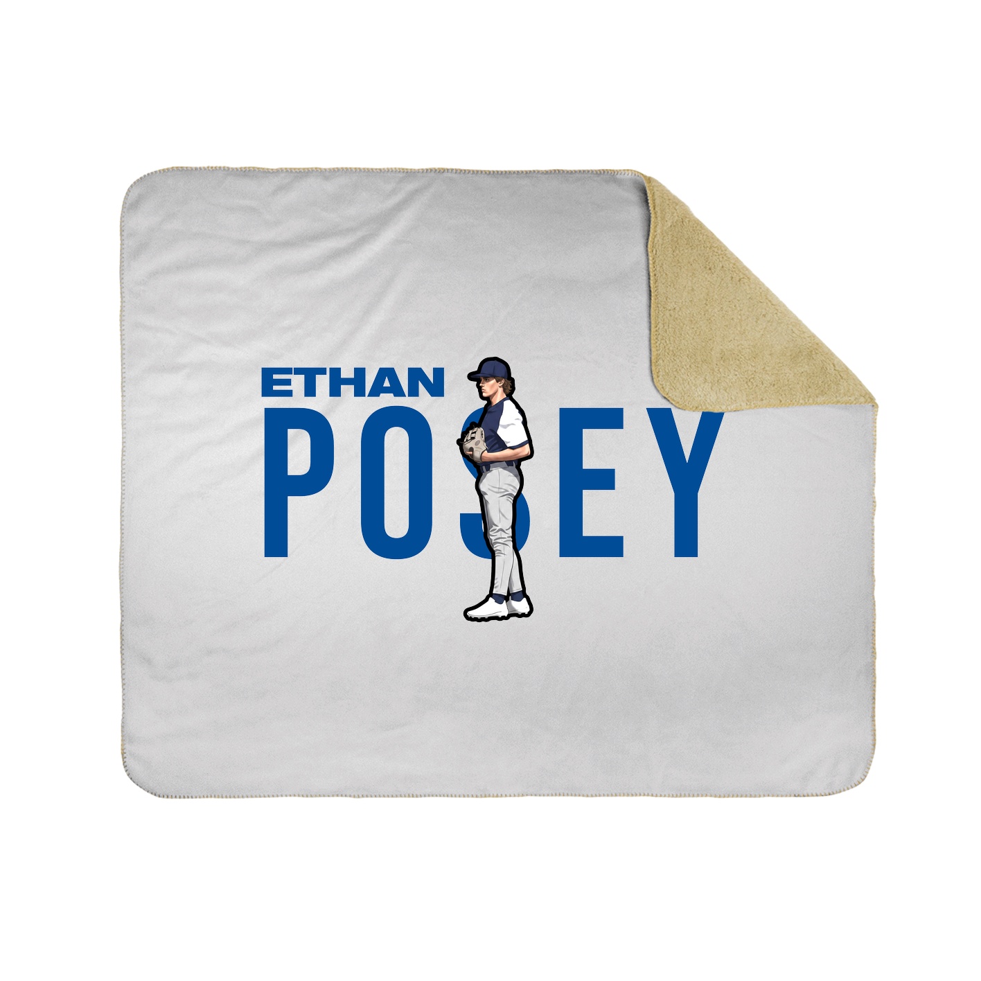 Throw Blanket — Player Name in White