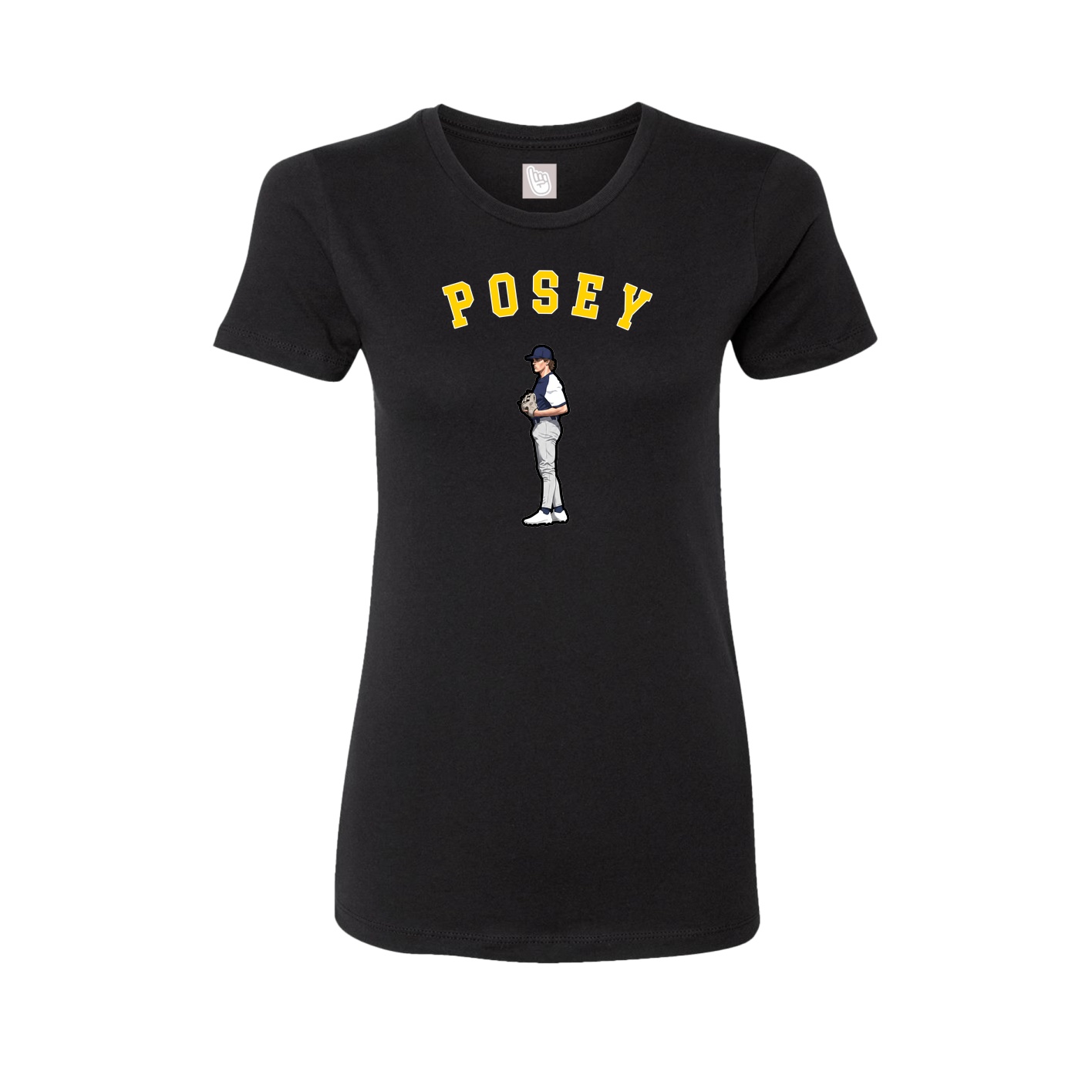 Fitted Women's Tee — Shirsey Arch in Black