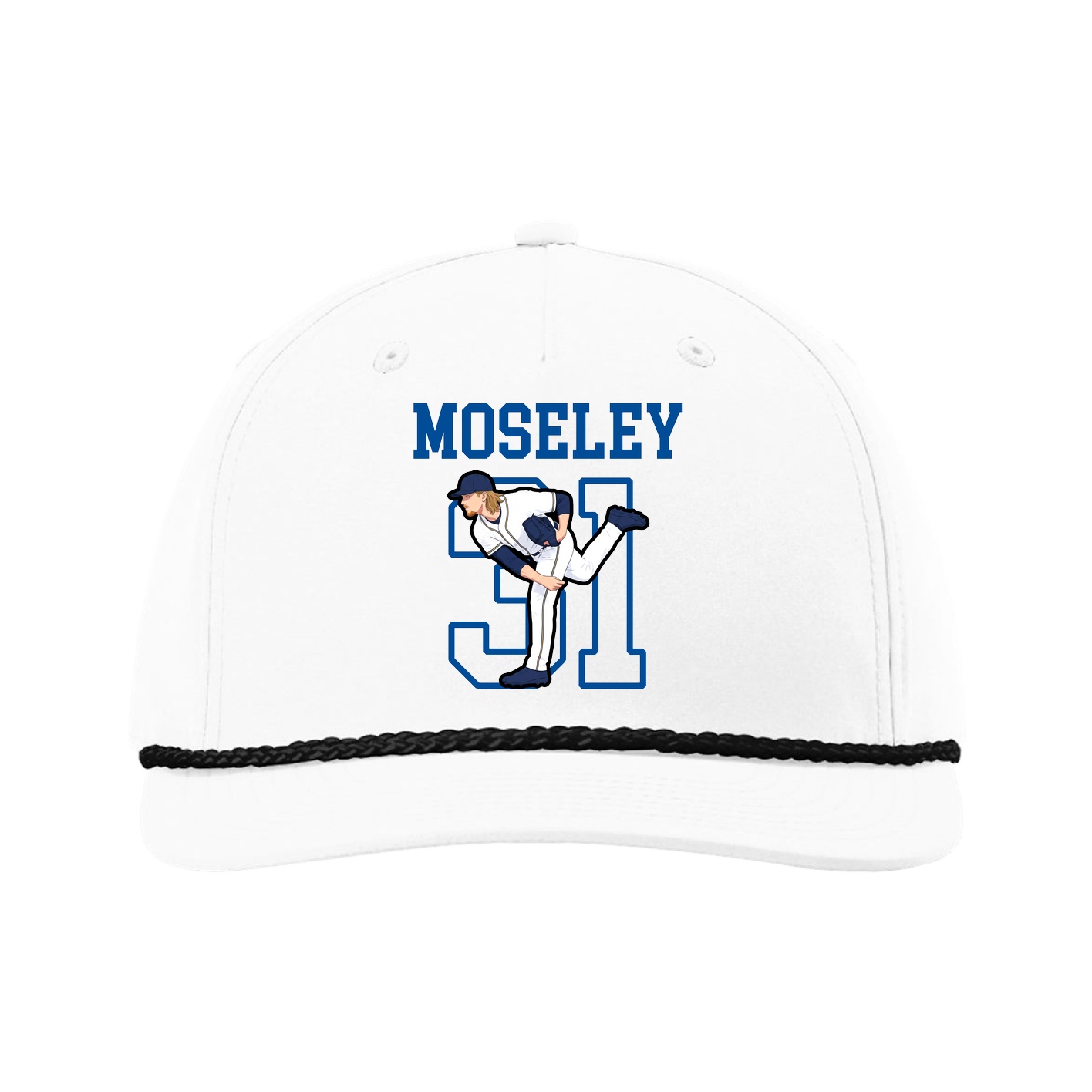 Five-Panel Classic Rope Cap — Shirsey in White