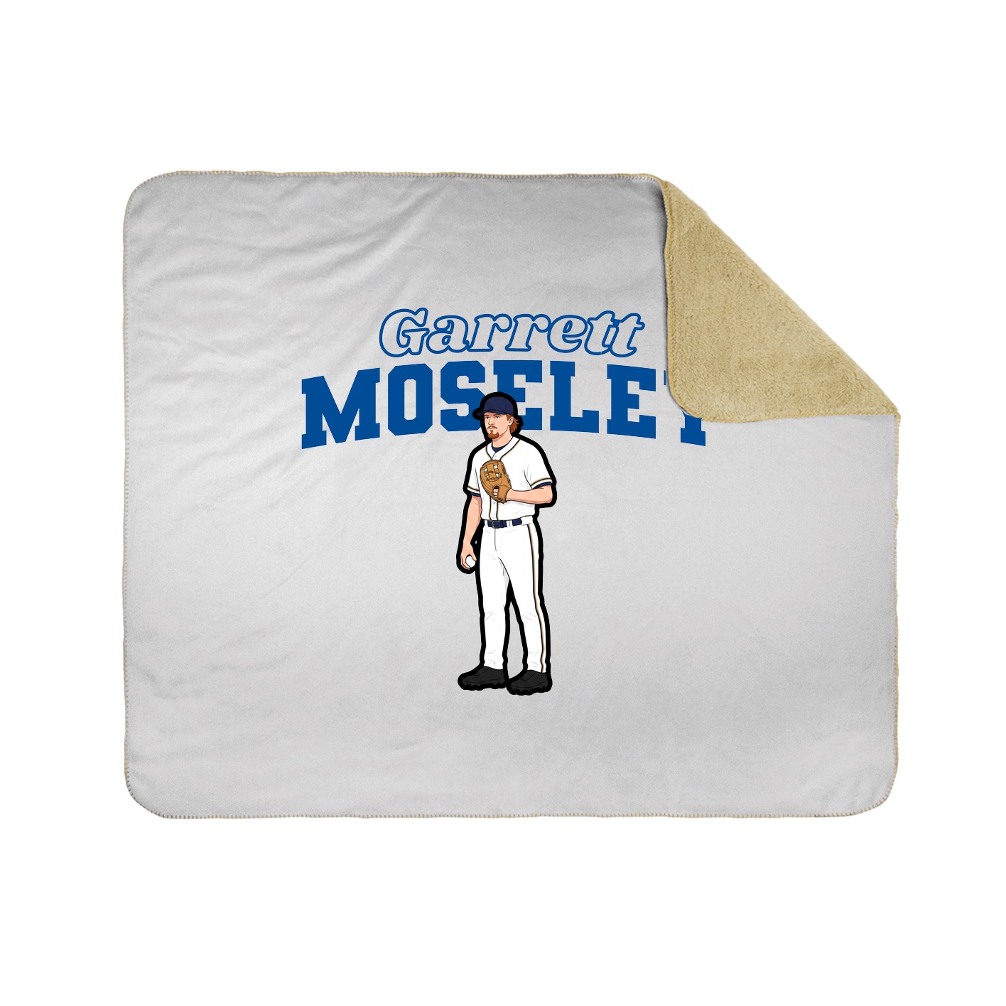 Throw Blanket — Name Arch in White