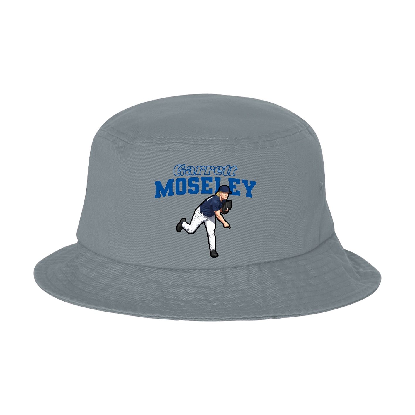 Bucket Cap — Name Arch in Grey