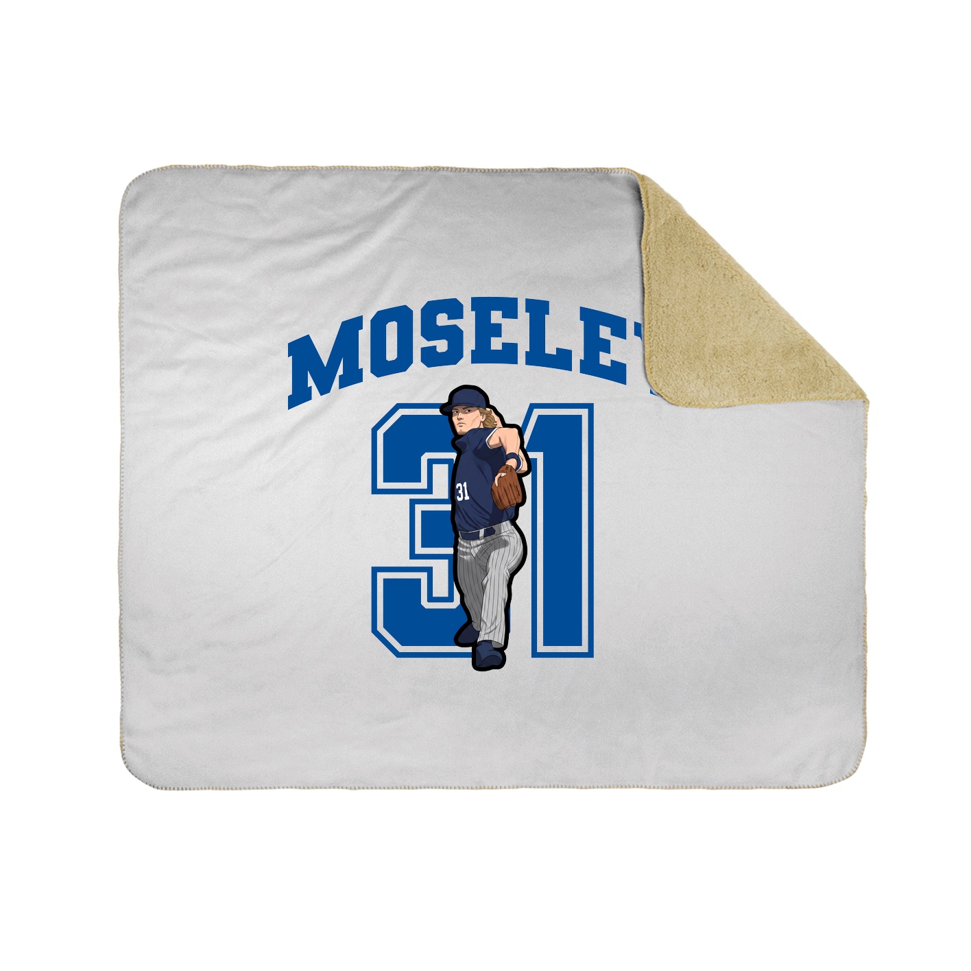 Throw Blanket — Number in White