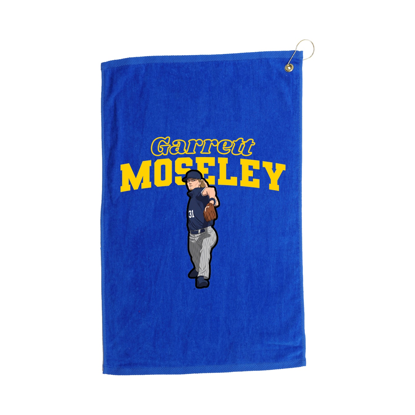 Golf Towel — Name Arch in Royal