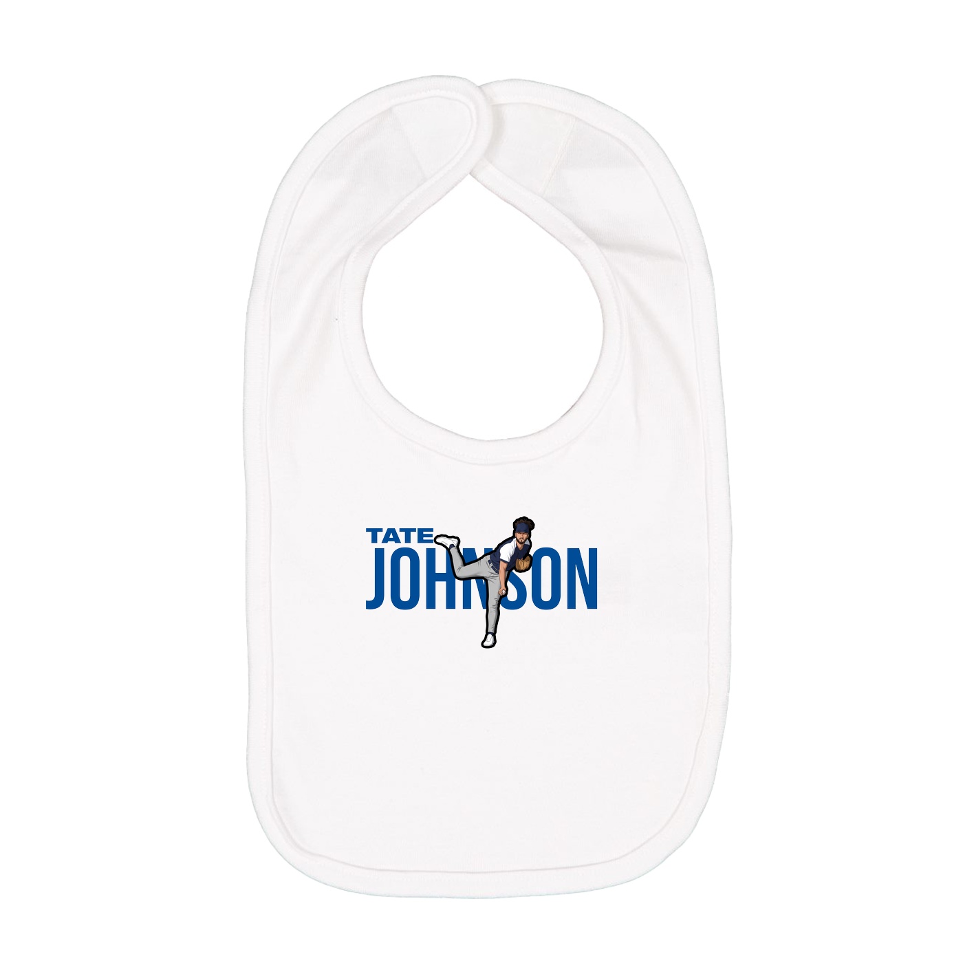 Infant Bib — Player Name in White