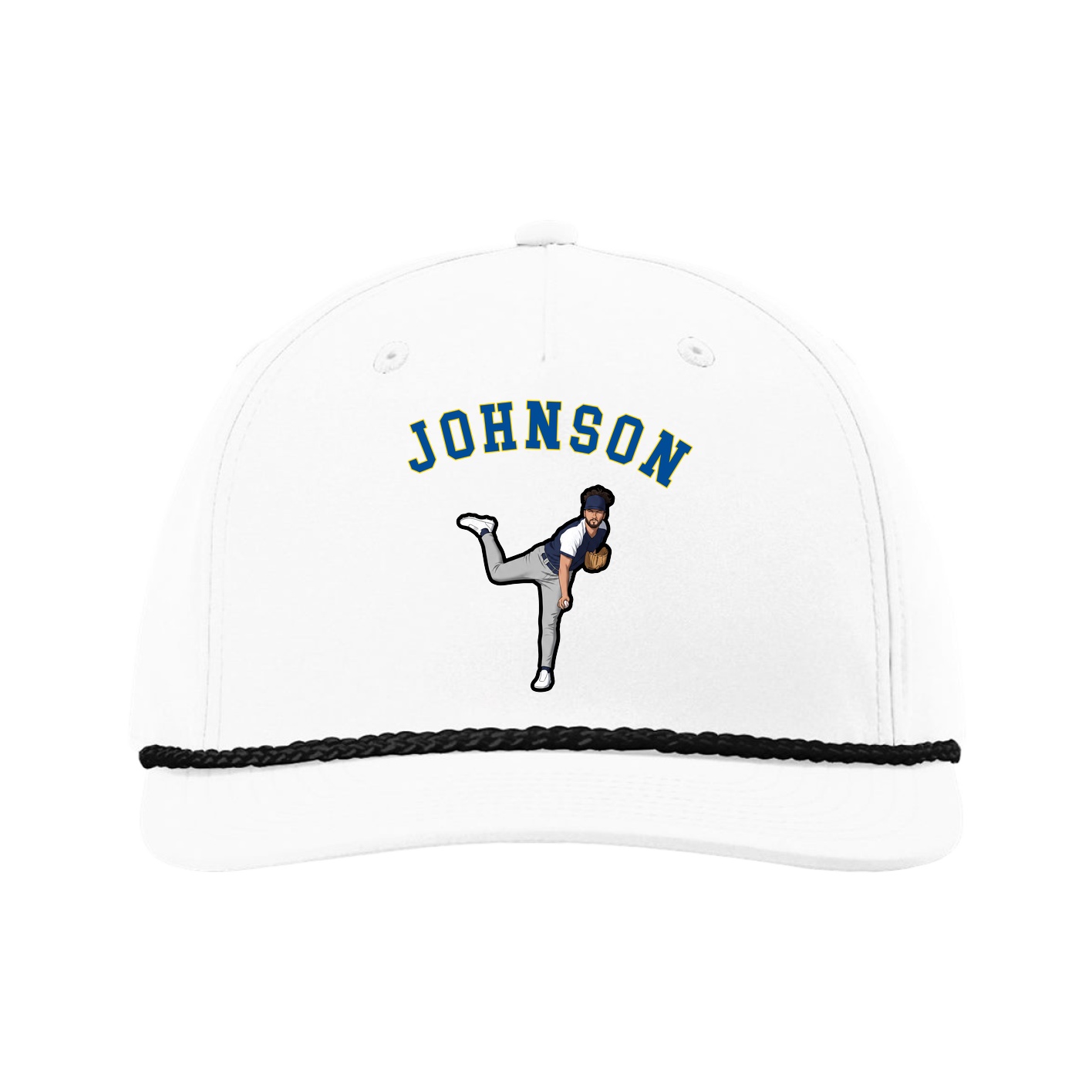 Five-Panel Classic Rope Cap — Shirsey Arch in White