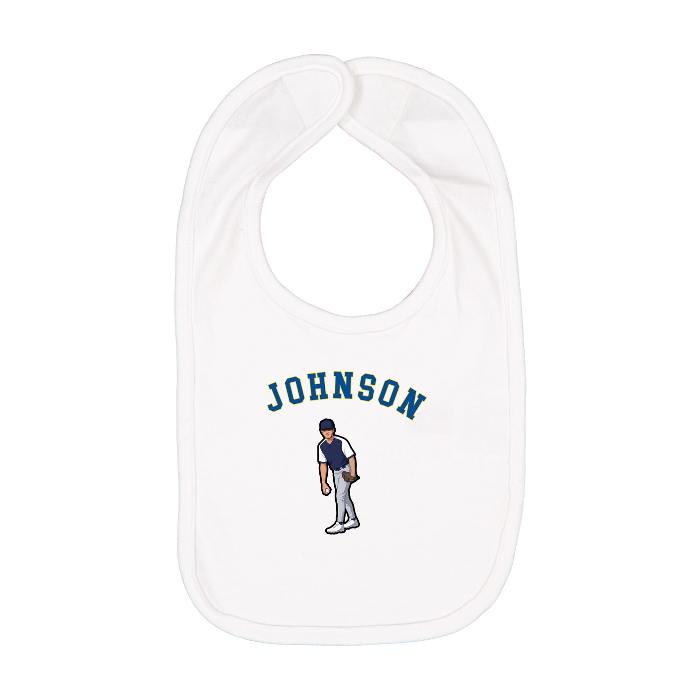 Infant Bib — Shirsey Arch in White