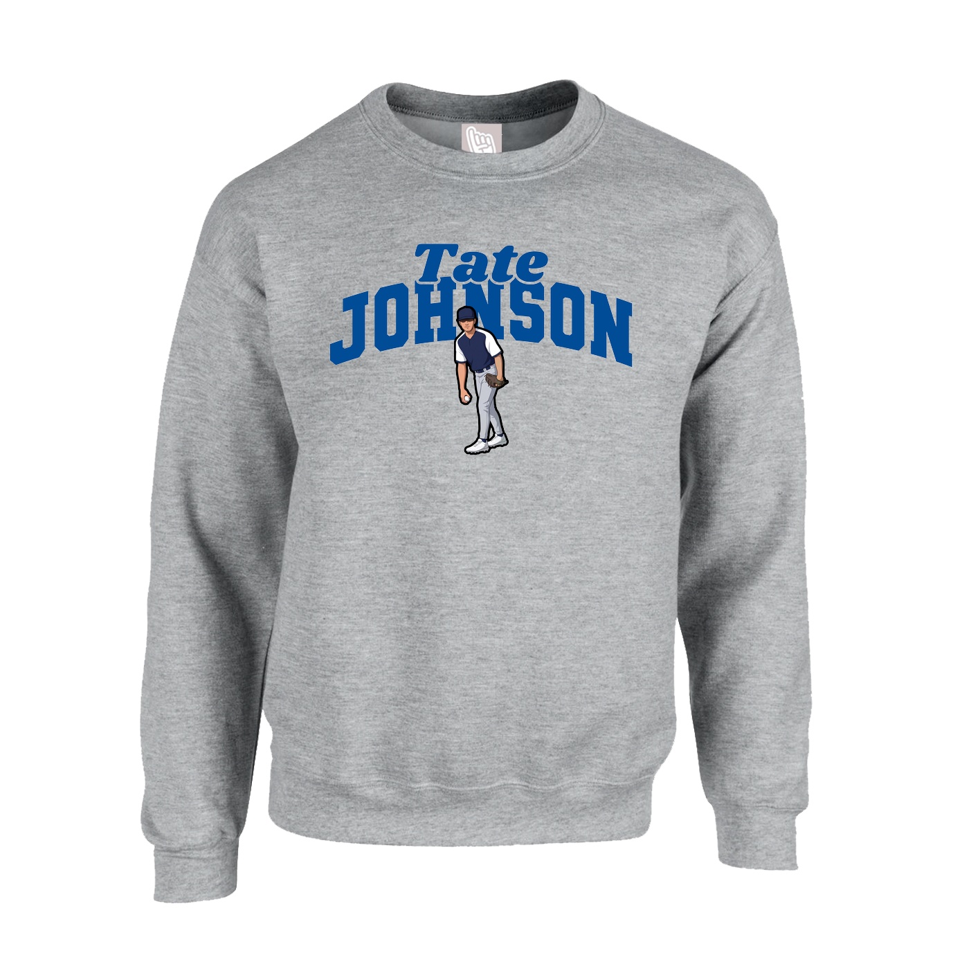 Fleece Crew — Signature Arch in Grey