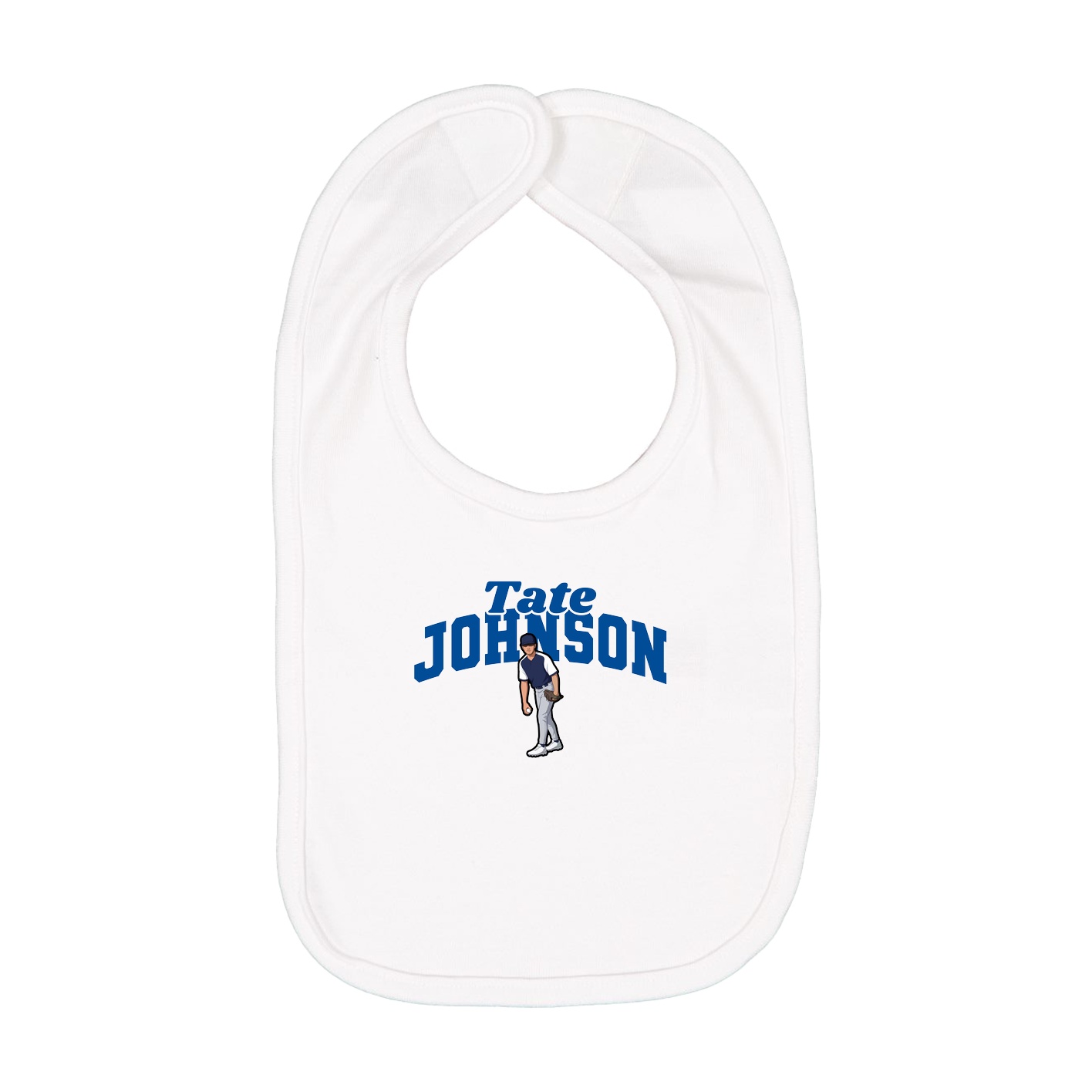 Infant Bib — Signature Arch in White
