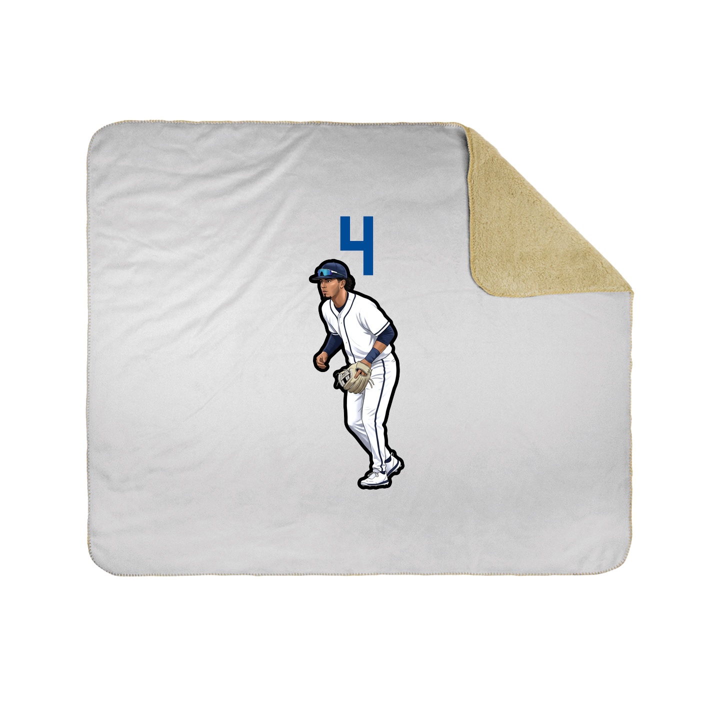 Throw Blanket — Number Top in White