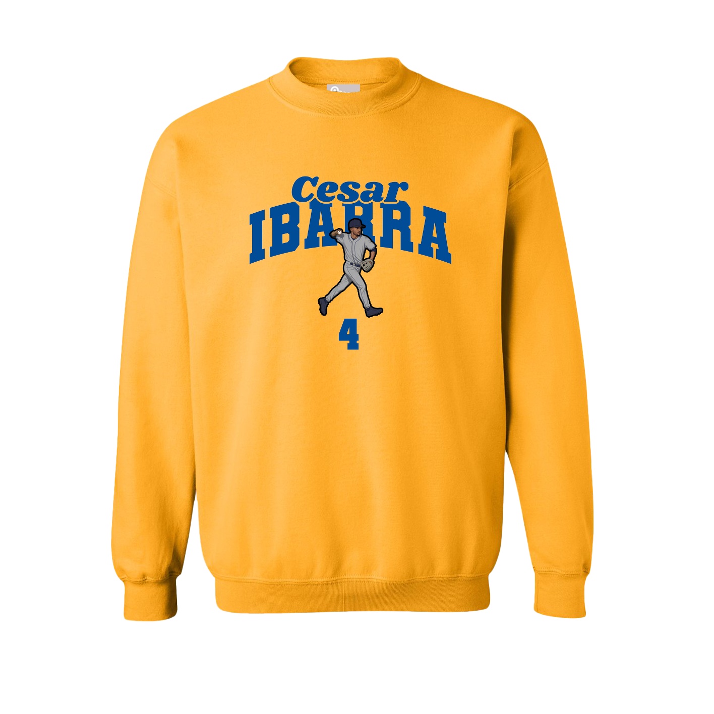 Fleece Crew — Signature Arch in Gold