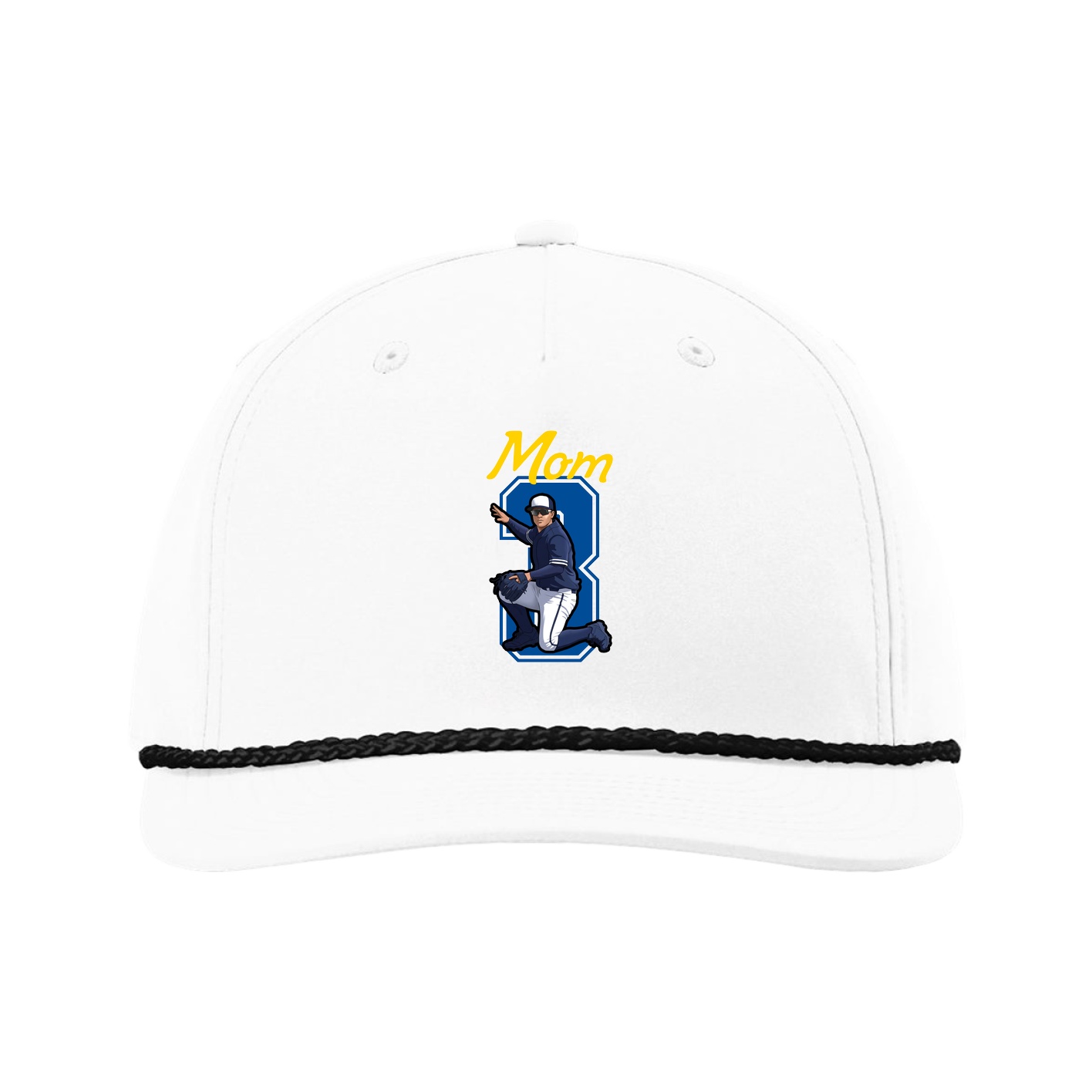 Five-Panel Classic Rope Cap — Mothers Day Shirsey in White