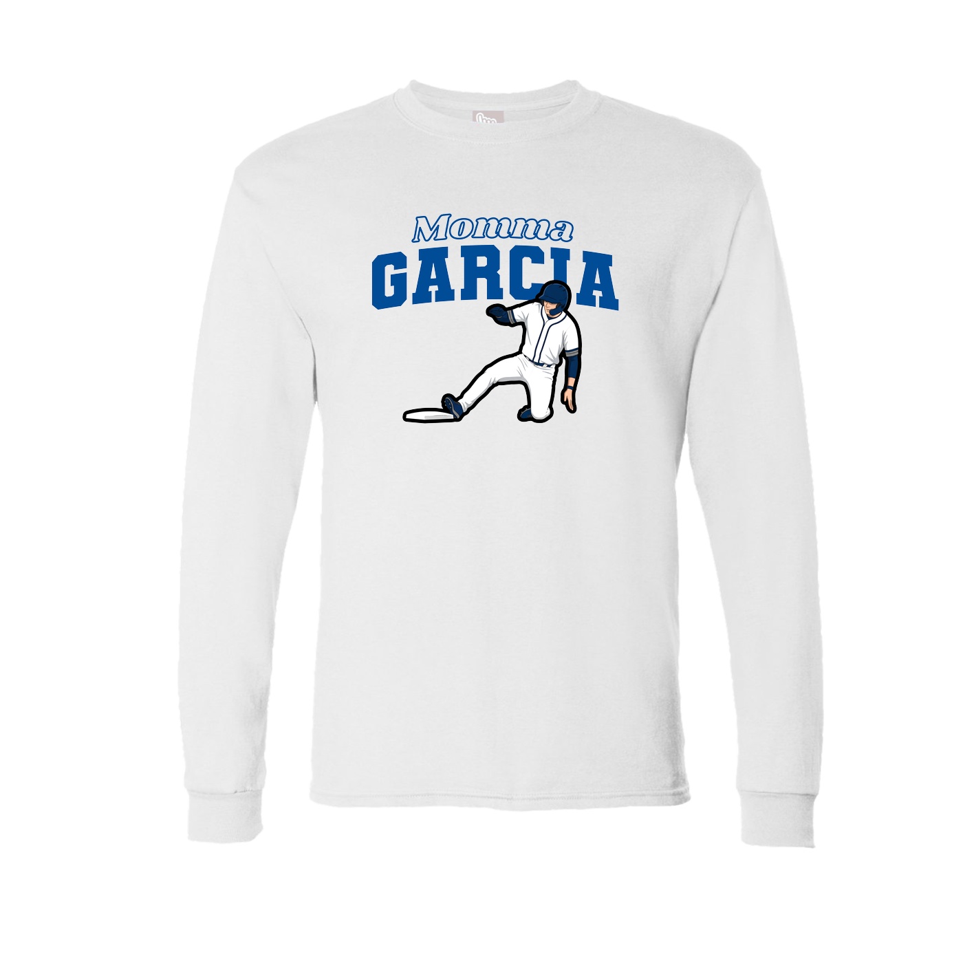 Long Sleeve Tee — Mothers Day Block in White