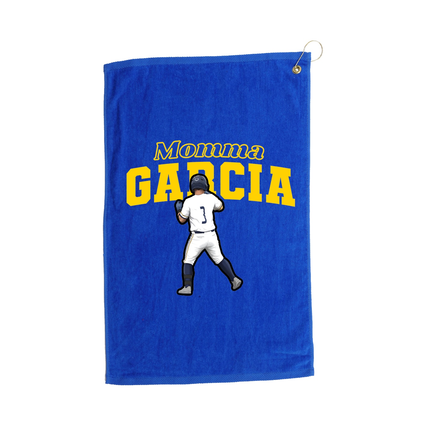 Golf Towel — Mothers Day Block in Royal