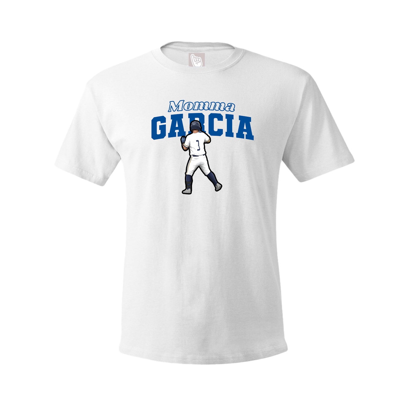 Youth Tee — Mothers Day Block in White