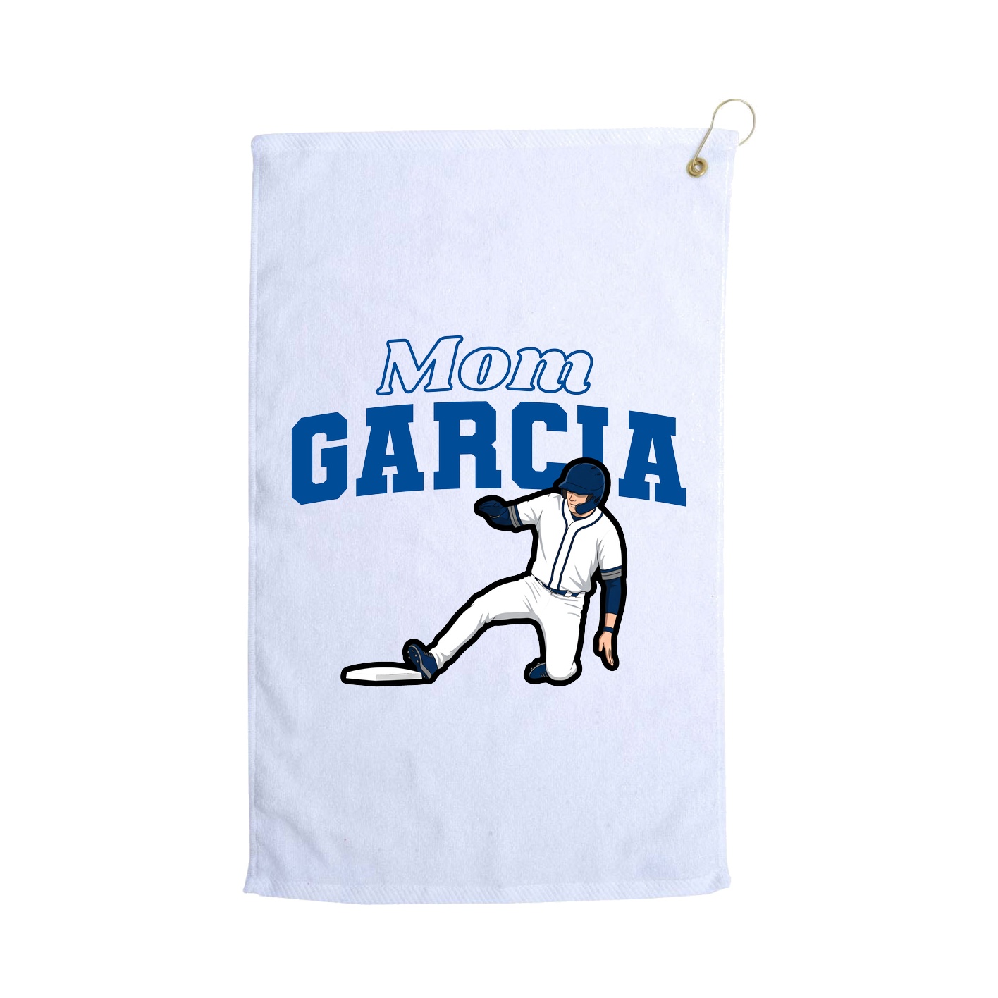Golf Towel — Mothers Day Block in White